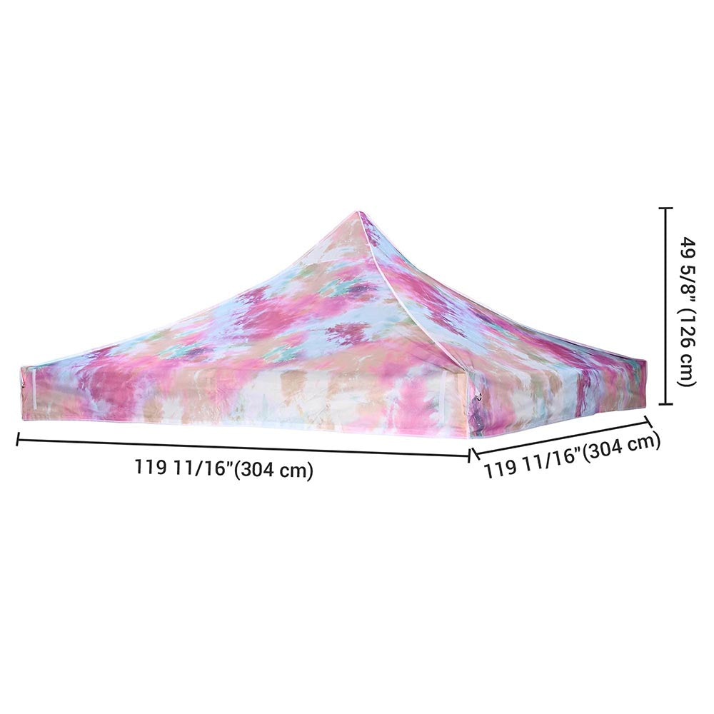 10x10 Canopy Replacement Top Tie dyed Pink The Display Outlet