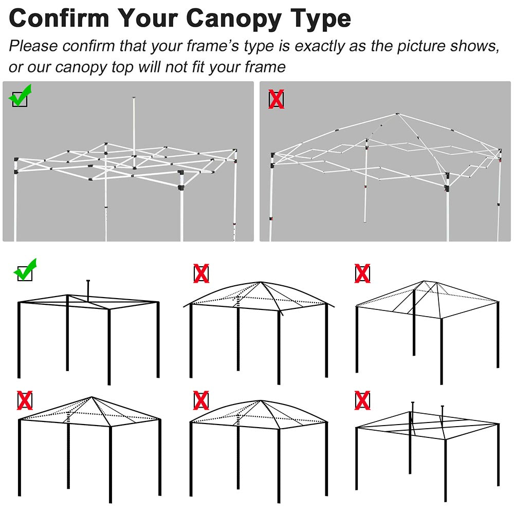 Pop up outlet canopy replacement top