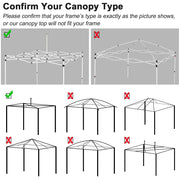 TheDisplayOutlet 10x10 Pop Up Canopy Top Replacement Roof 9'7"x9'7" Image