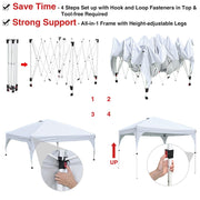 TheDisplayOutlet 10'x10' Pop Up Canopy with Vent Weight Bags Rolling Bag Image