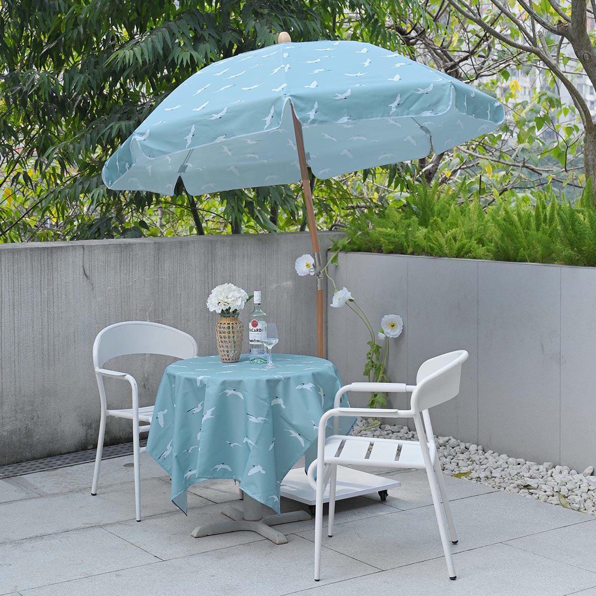 6 ft tilt patio umbrella Patio Umbrella Tilt Wooden Beach Umbrella 6ft 8-Rib
