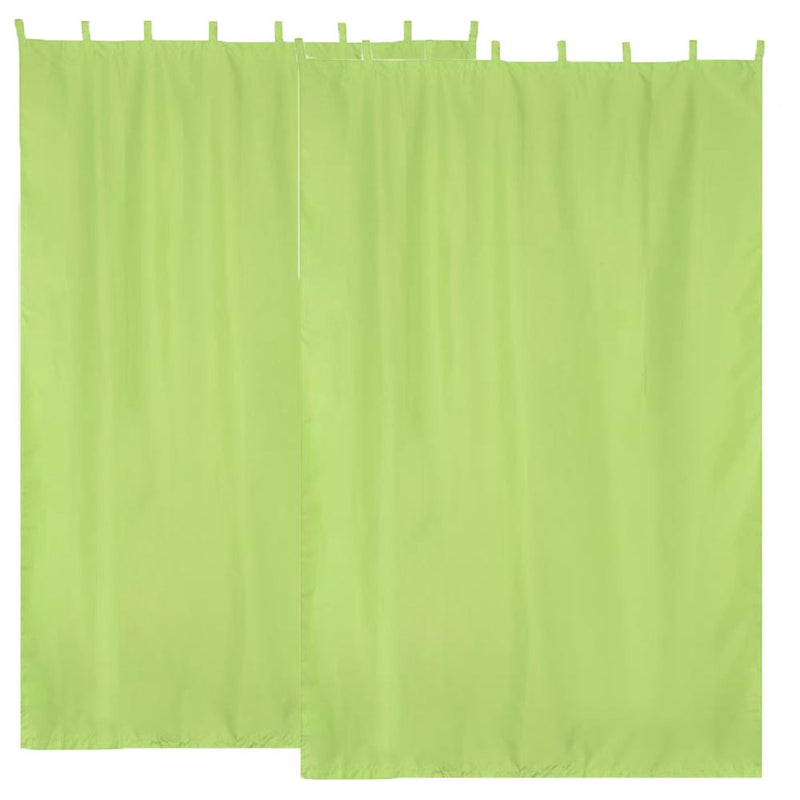 TheDisplayOutlet Tab Top Curtain Panel for Porch, Doors 54x84 2ct/Pack, Green Glow Image