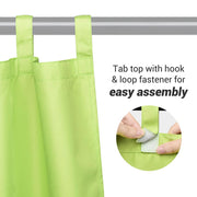 TheDisplayOutlet Tab Top Curtain Panel for Porch, Doors 54x84 2ct/Pack Image