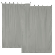 TheDisplayOutlet Tab Top Curtain Panel for Porch, Doors 54x84 2ct/Pack, Gray Image