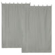 TheDisplayOutlet Tab Top Curtain Panel for Porch, Doors 54x84 2ct/Pack, Gray Image