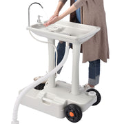 TheDisplayOutlet Foot Pump Hand Wash Station with Wheels 8 gal Image