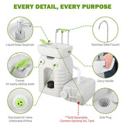TheDisplayOutlet Foot Pump Hand Wash Station Adjustable Height 12gal Image