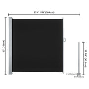 TheDisplayOutlet Retractable Side Awning Privacy Screen 63" x 118" Image