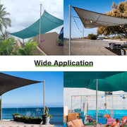 Poles for Shade Sails (Post, Base, Extension & D-Ring Clamp)