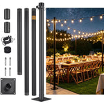 TheDisplayOutlet Poles for Shade Sails (Post, Base & D-Ring Clamp) Image