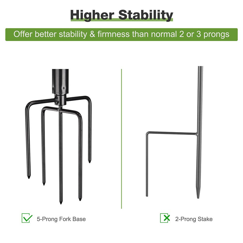 10ft Pole for Outdoor String Lights Shade Planters