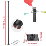 Poles for Shade Sails (Post, Base, Extension & D-Ring Clamp)