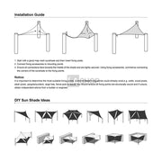 Square Sun Sail Patio Deck Shade Sail 18x18