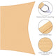 Rectangle Shade Sail Patio Deck Shade 13x19
