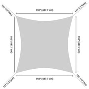 Square Sun Sail Patio Deck Shade Sail 16x16