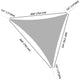 Triangle Shade Sail Patio Shade 25x25x25