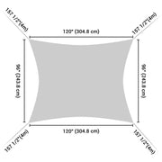 Rectangle Shade Sail Patio Deck Shade 8x10