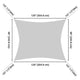 Rectangle Shade Sail Patio Deck Shade 8x10