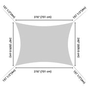 Rectangle Shade Sail Patio Deck Shade 23x20