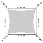 Rectangle Shade Sail Patio Deck Shade 23x22