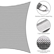 Rectangle Shade Sail Patio Deck Shade 23x22