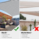 Rectangle Shade Sail Patio Deck Shade 23x22