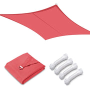 TheDisplayOutlet Water Resist Rectangular Sun Shade Canopy 10x13 Ft, Red Image