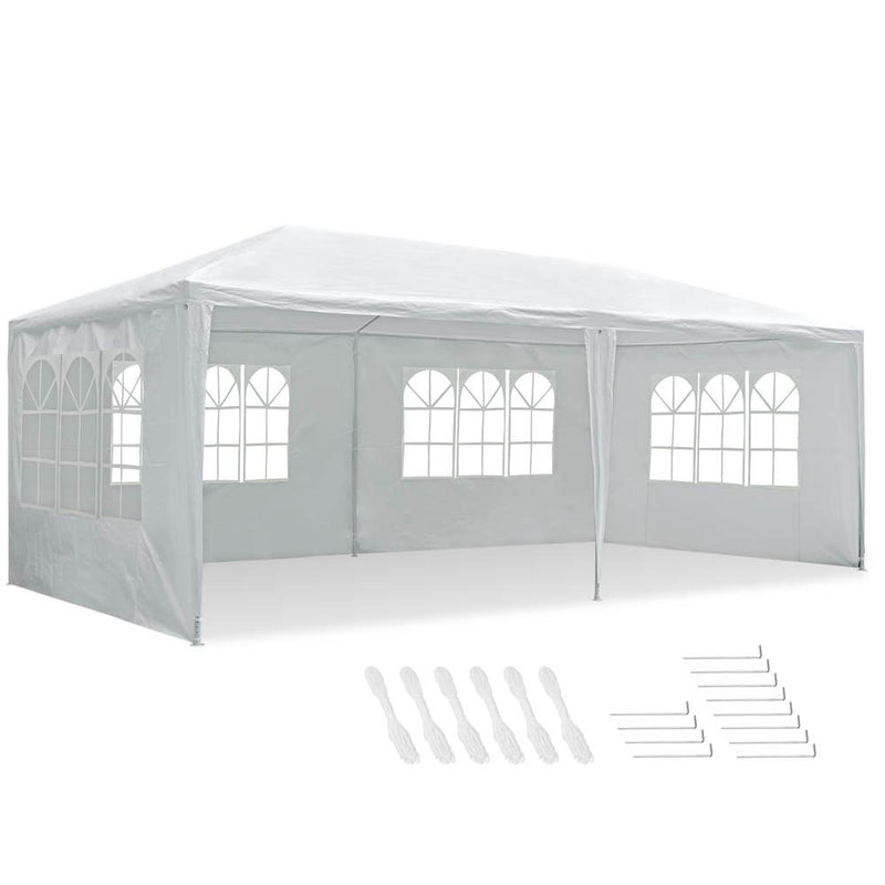 TheDisplayOutlet 10x20 Outdoor Party Tent with Sides(6-Wall), White Image