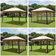 TheDisplayOutlet Pop Up Gazebo with Netting 11x11 ft Image