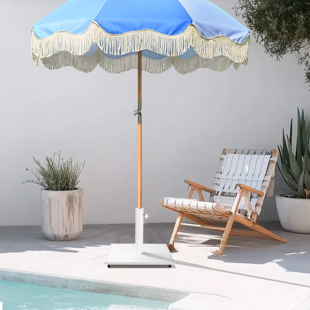 2 patio umbrella base 34 lb Umbrella Base Square Steel Weights Pole D2 3/8"