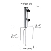TheDisplayOutlet 1 1/2" Patio Umbrella Pole Clamp for 7/8" to 1 1/4" Poles Image