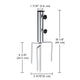 1 1/2" Patio Umbrella Pole Clamp for 7/8" to 1 1/4" Poles