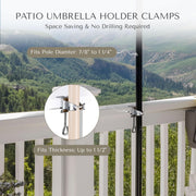 1 1/2" Patio Umbrella Pole Clamp for 7/8" to 1 1/4" Poles