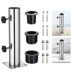 TheDisplayOutlet Stainless Steel Patio Umbrella Dock/Deck Mount D2 1/8" Image