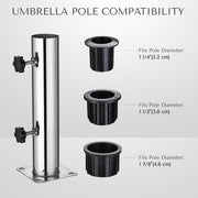 TheDisplayOutlet Stainless Steel Patio Umbrella Dock/Deck Mount D2 1/8" Image