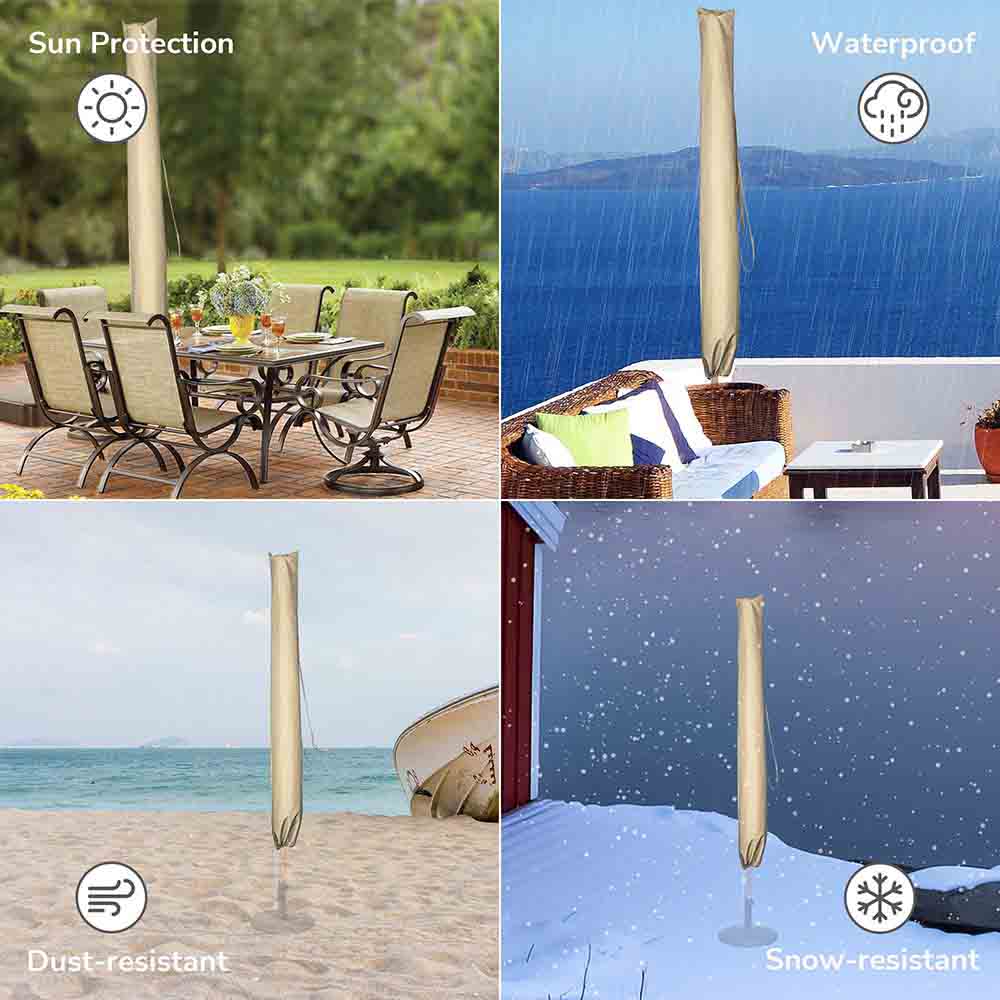 large zippered patio umbrella cover Patio Umbrella Cover w/ Zipper Rod Portable Bag