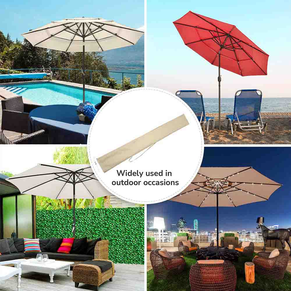 Patio Umbrella Cover w/ Zipper Rod Portable Bag Patio Umbrella Cover w/ Zipper Rod Portable Bag