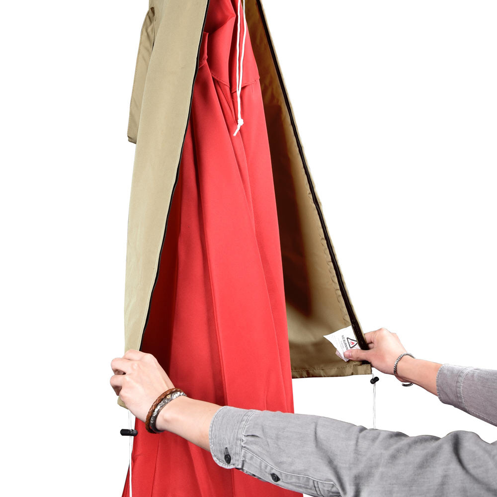 15x9 foot patio umbrella covers with zipper 15 Foot Patio Umbrella Cover with Zipper Rod