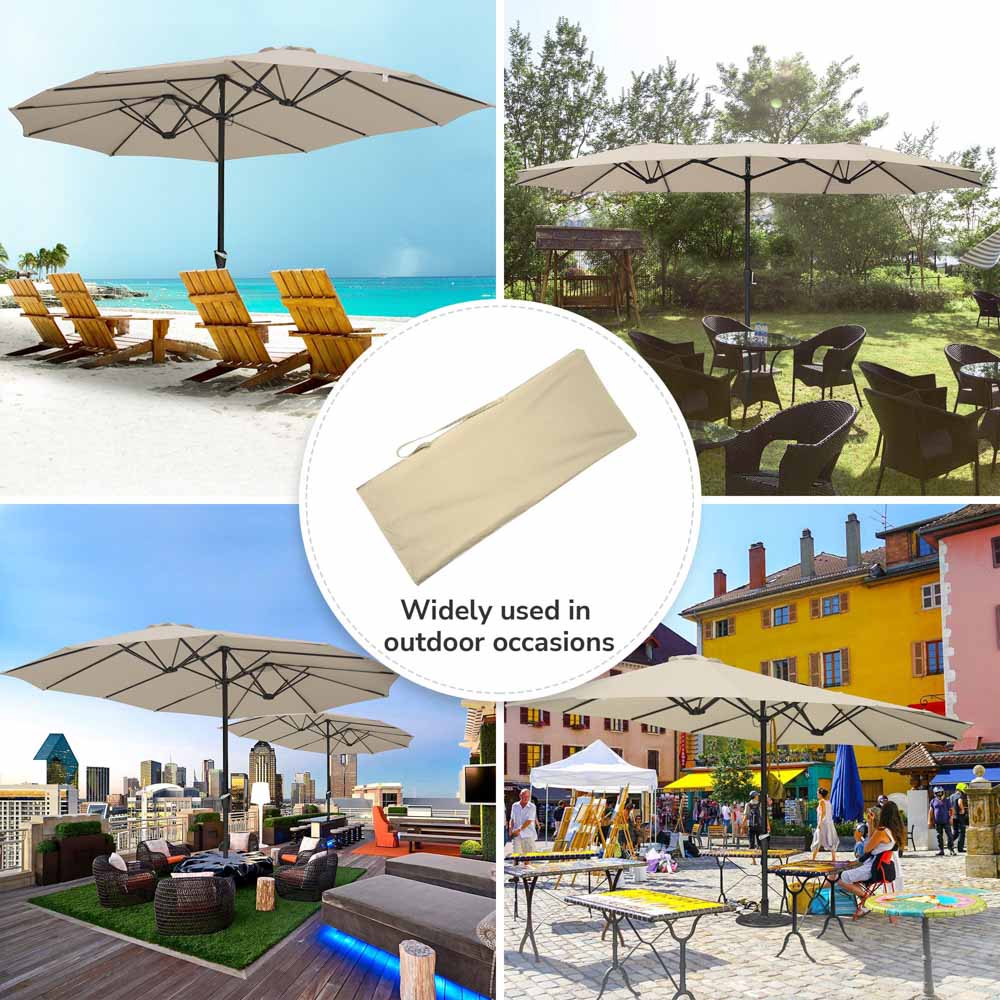 amazon patio umbrella cover 15 Foot Patio Umbrella Cover with Zipper Rod