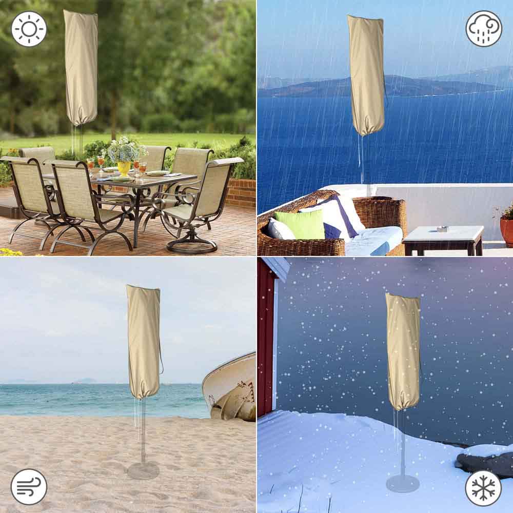 15x9 foot patio umbrella covers with zipper 15 Foot Patio Umbrella Cover with Zipper Rod