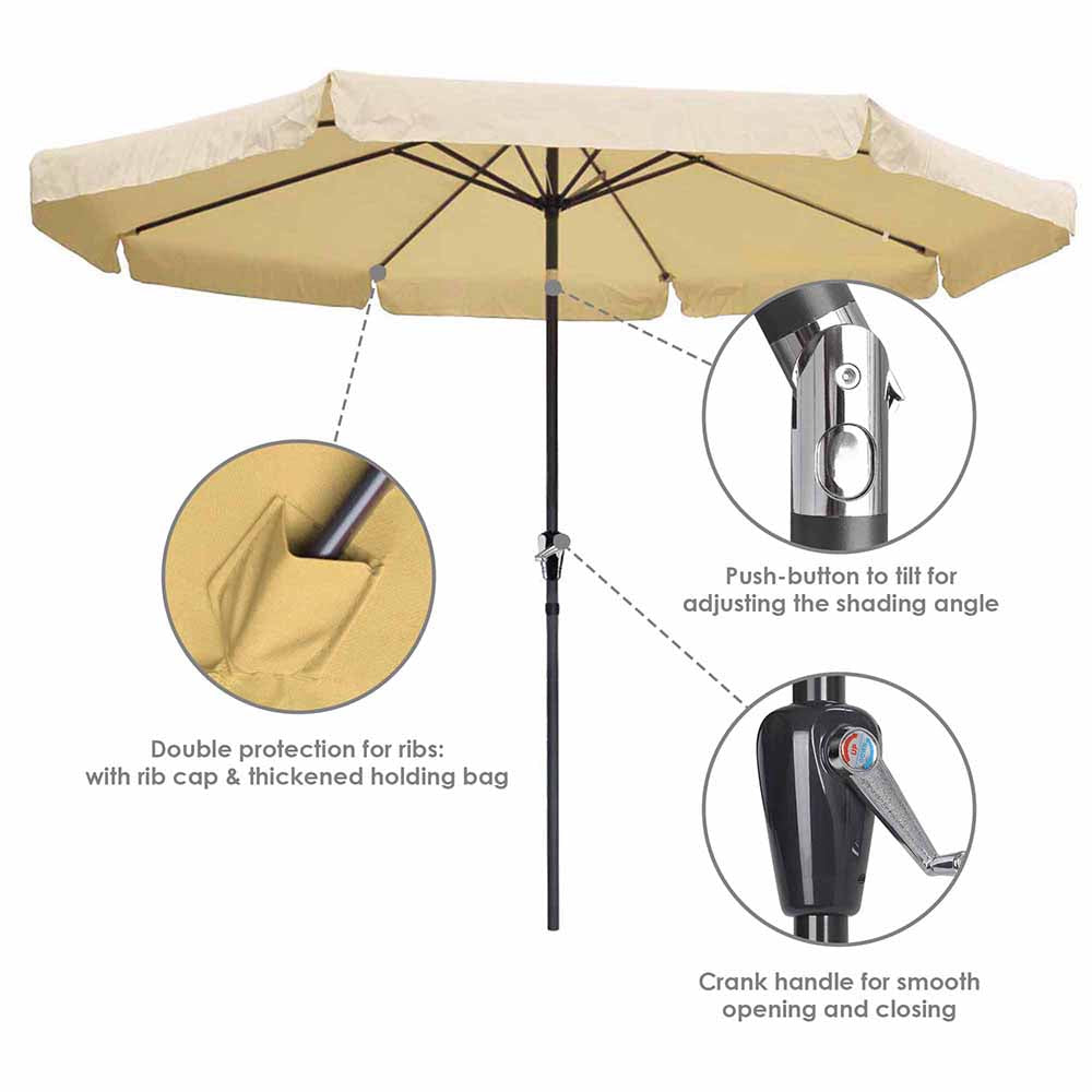 Patio Umbrella Tilt Metal 10ft 8-Rib Patio Umbrella Tilt Metal 10ft 8-Rib