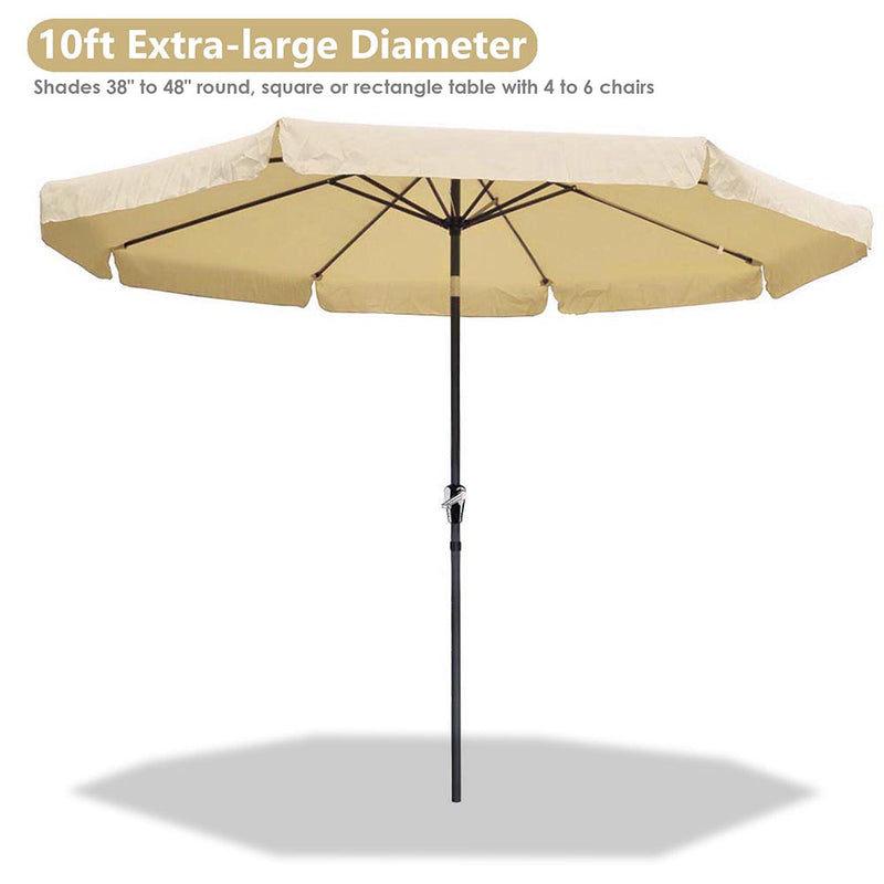 Patio Umbrella Tilt Metal 10ft 8-Rib