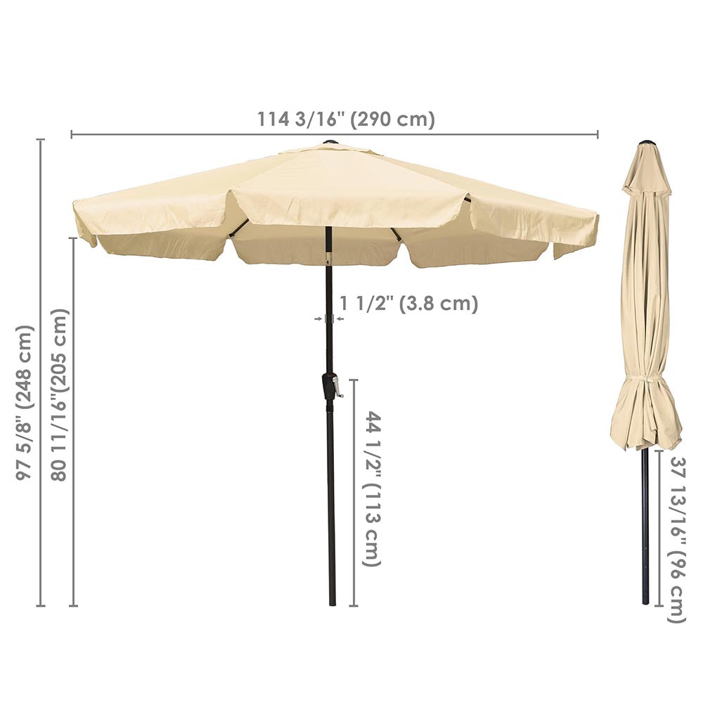 Patio Umbrella Tilt Metal 10ft 8-Rib Patio Umbrella Tilt Metal 10ft 8-Rib