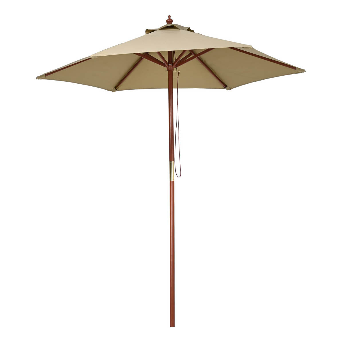 commercial patio market umbrella Commercial Wooden Market Umbrella 7ft 6-Rib for Bistro/Events