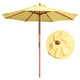 Patio Umbrella Wooden 9ft 8-Rib (Preorder)