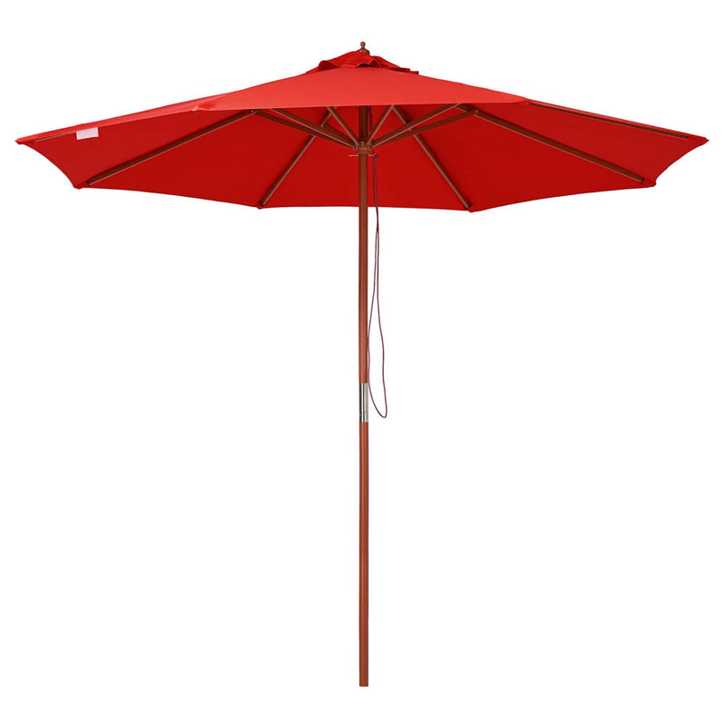 Patio Umbrella Wooden 9ft 8-Rib