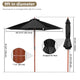 TheDisplayOutlet Custom Printed Outdoor Market Umbrella Wooden 9ft 8-Rib Image