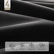 TheDisplayOutlet Custom Printed Outdoor Market Umbrella Wooden 9ft 8-Rib Image