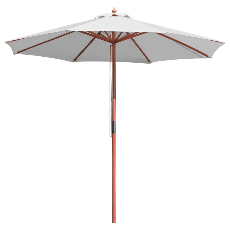 Patio Umbrella Wooden 9ft 8-Rib