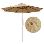 Patio Umbrella Wooden 9ft 8-Rib (Preorder)